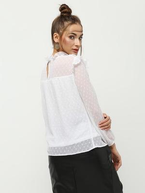 ruffle trim dobby top - 16265295 - Standard Image - 3