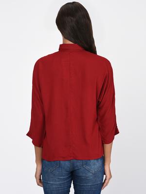 concealed placket solid shirt - 16265318 - Standard Image - 3