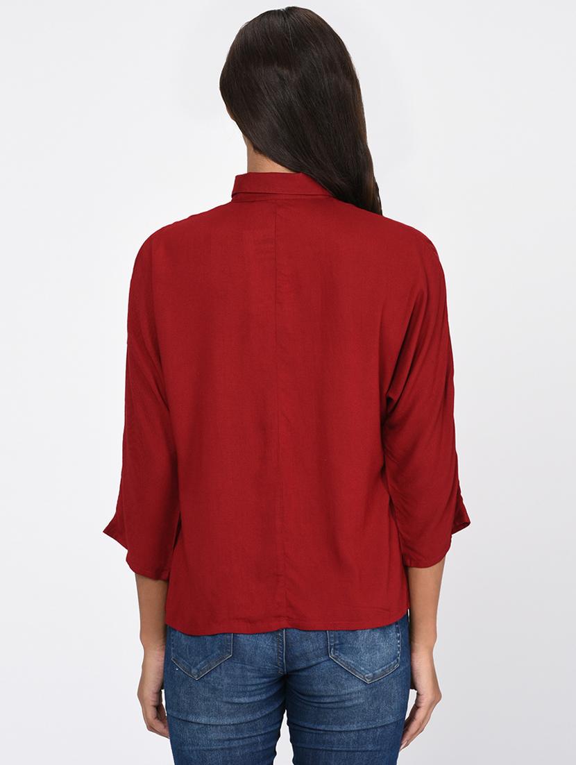 concealed placket solid shirt - 16265318 - Zoom Image - 3
