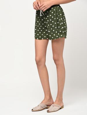 polka dots drawstring shorts - 16266290 - Standard Image - 3
