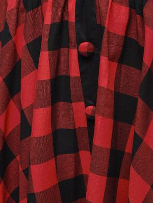 high rise checkered asymmetric skirt - 16266295 - Standard Image - 6