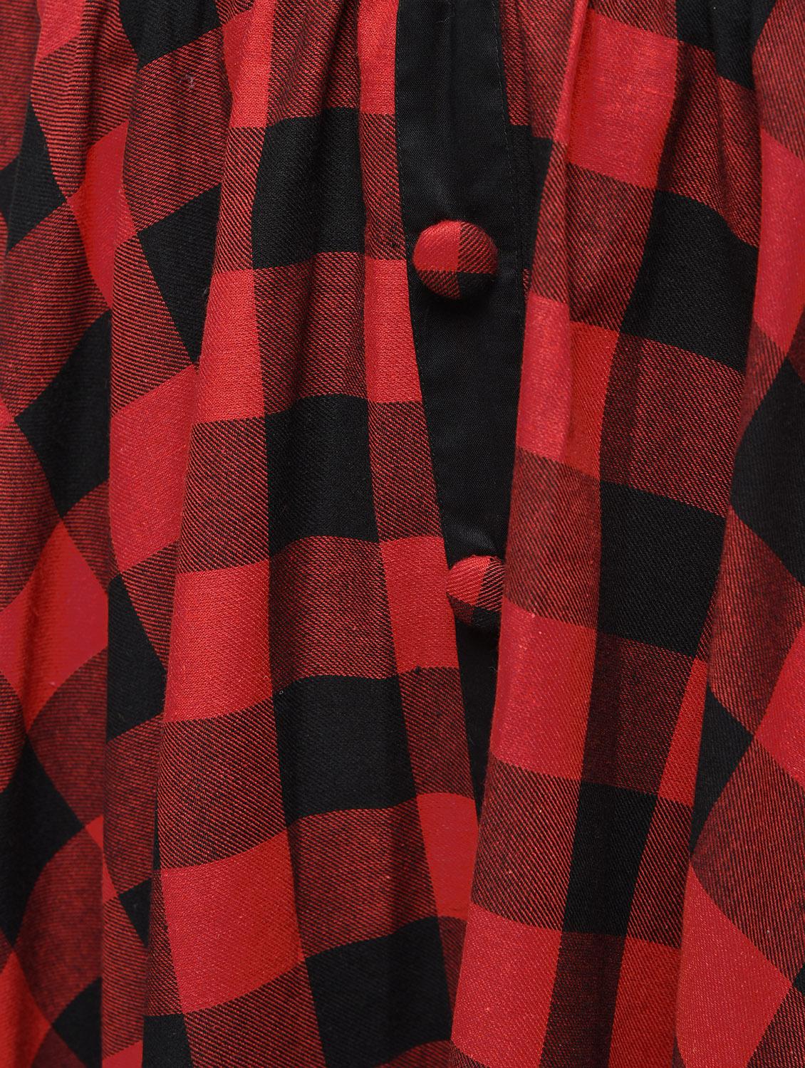 high rise checkered asymmetric skirt - 16266295 - Zoom Image - 6