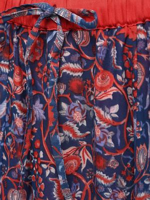 high rise drawstring floral skirt - 16266297 - Standard Image - 6