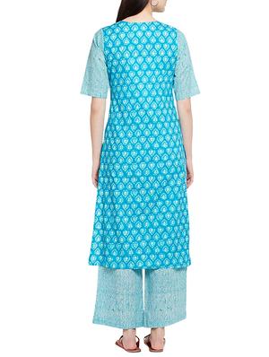 batik printed kurta palazzo set - 16266323 - Standard Image - 3