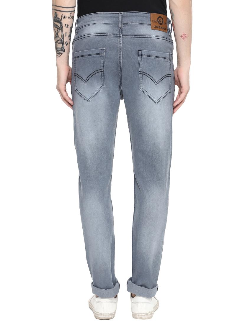 grey cotton blend heavy washed jeans - 16266557 - Zoom Image - 3