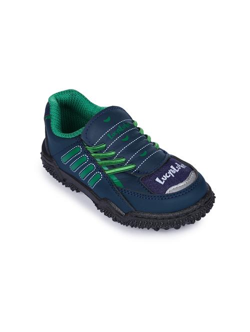 navy blue leatherette sports shoes - 16267570 - Standard Image - 1
