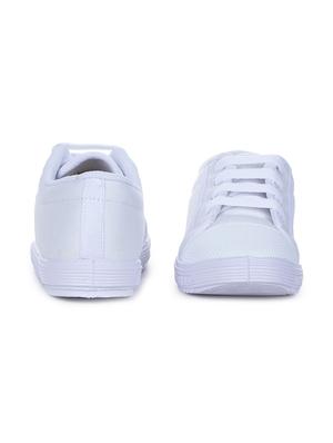 white canvas formal shoe - 16267595 - Standard Image - 3