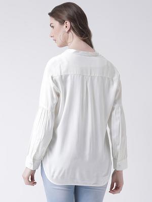 back pleat solid shirt - 16269557 - Standard Image - 3