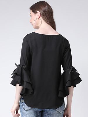 layered ruffle boat neck top - 16269567 - Standard Image - 3