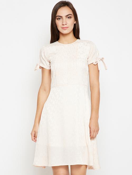 side tie sleeve a line dress - 16269714 - Standard Image - 1