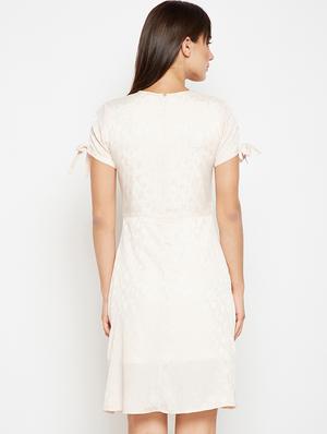 side tie sleeve a line dress - 16269714 - Standard Image - 3