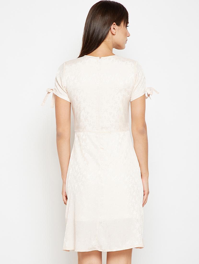 side tie sleeve a line dress - 16269714 - Zoom Image - 3