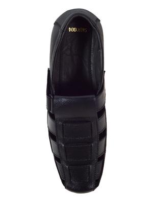 black leather back strap sandals - 16269817 - Standard Image - 3