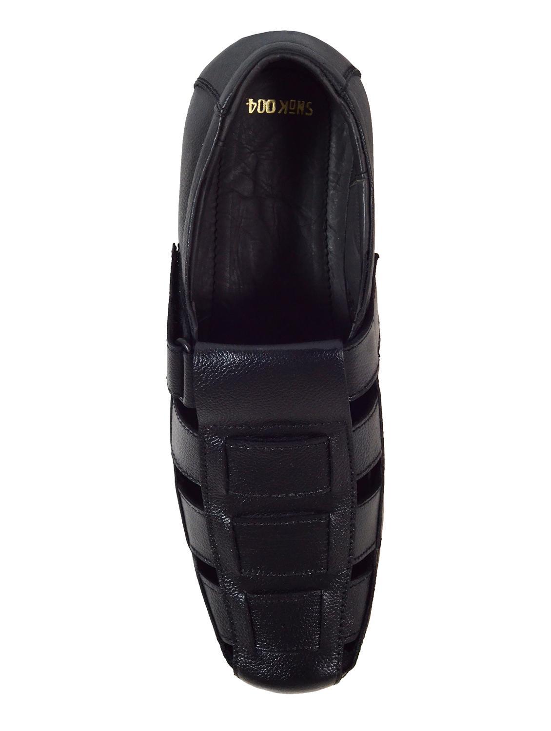 black leather back strap sandals - 16269817 - Zoom Image - 3