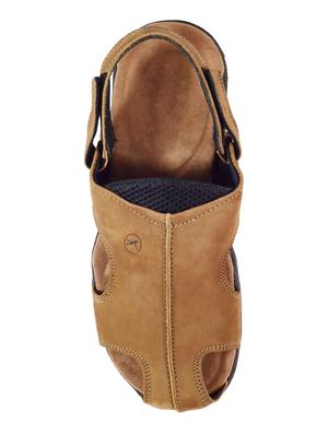 tan leather back strap sandals - 16269824 - Standard Image - 3