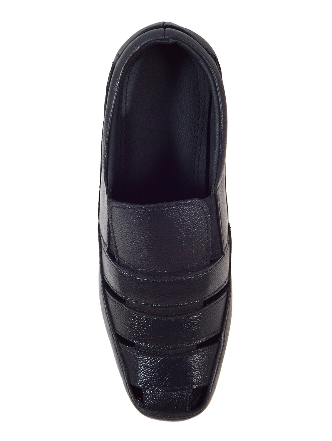black leather slip on sandals - 16269830 - Zoom Image - 3