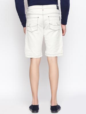 white denim shorts - 16269940 - Standard Image - 3