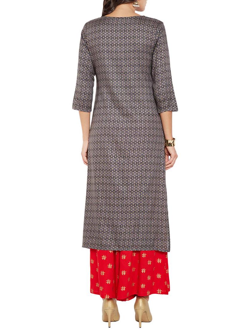 Printed straight kurta - 16270053 - Zoom Image - 3