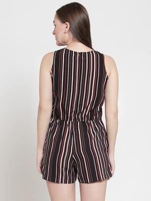 tassel tie up striped romper - 16270276 - Standard Image - 3