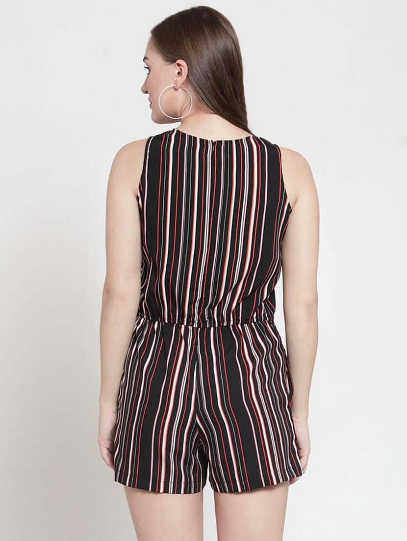 tassel tie up striped romper - 16270276 - Zoom Image - 3