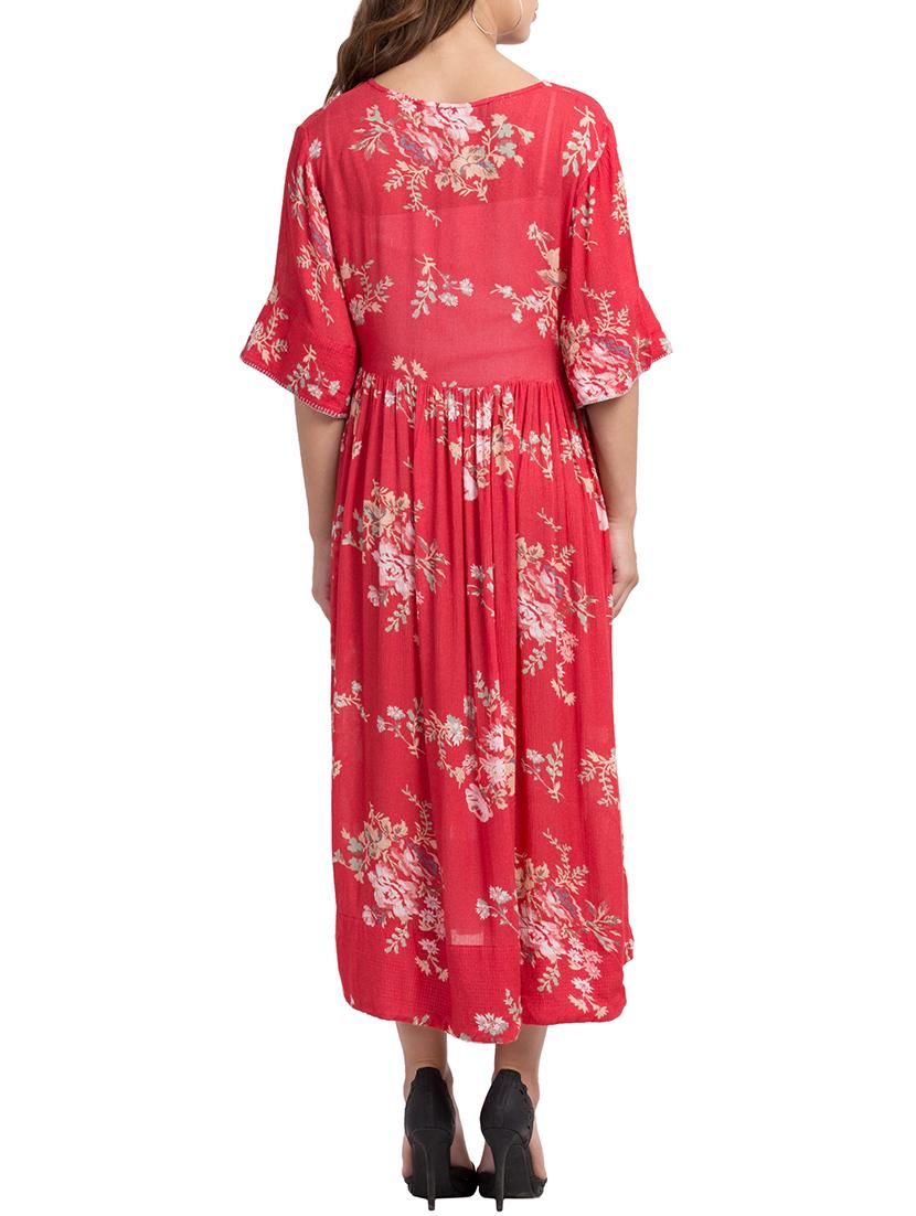 pocket detail floral dress - 16270495 - Zoom Image - 3