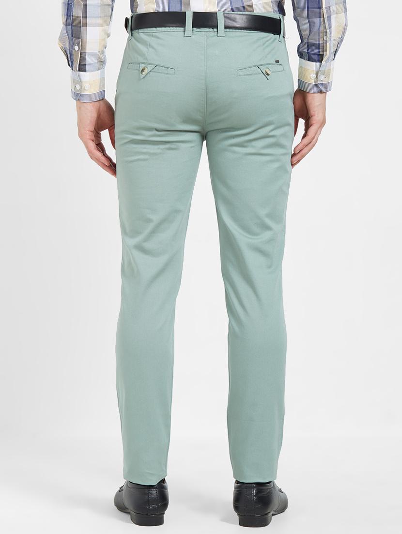 green flat front casual trouser - 16270659 - Zoom Image - 3