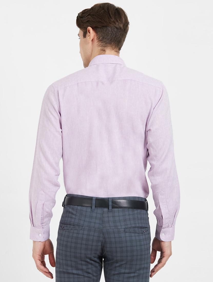 purple solid formal shirt - 16270693 - Zoom Image - 3