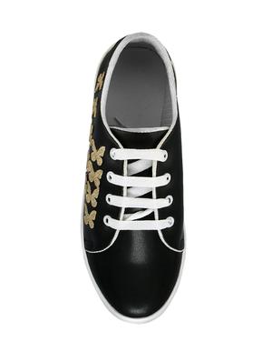 black lace-up sneakers - 16270968 - Standard Image - 3