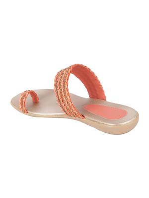 orange one toe sandals - 16270991 - Standard Image - 3