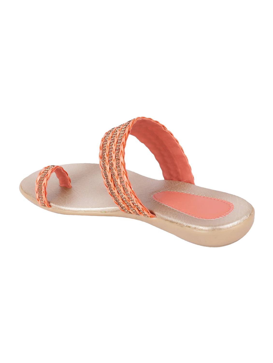 orange one toe sandals - 16270991 - Zoom Image - 3