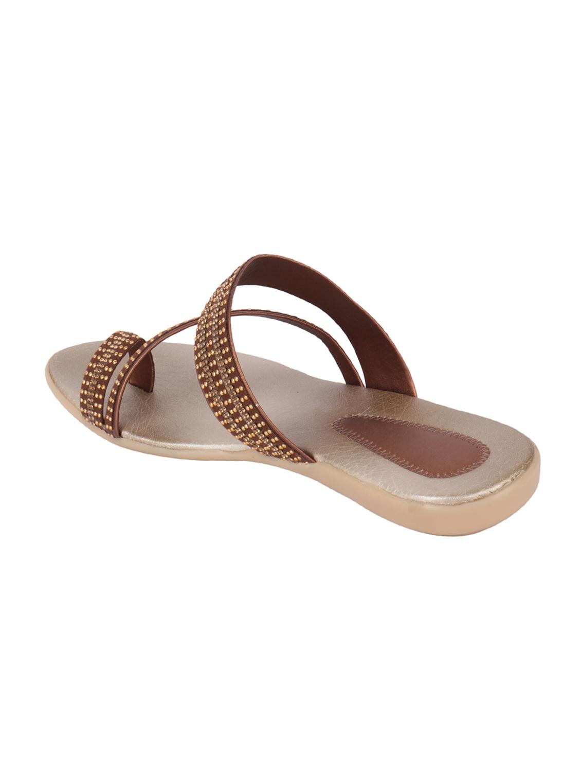 copper one toe sandals - 16270992 - Zoom Image - 3