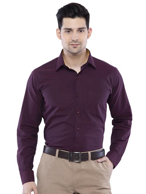 red solid formal shirt - 16271204 - Very Small Image - 1