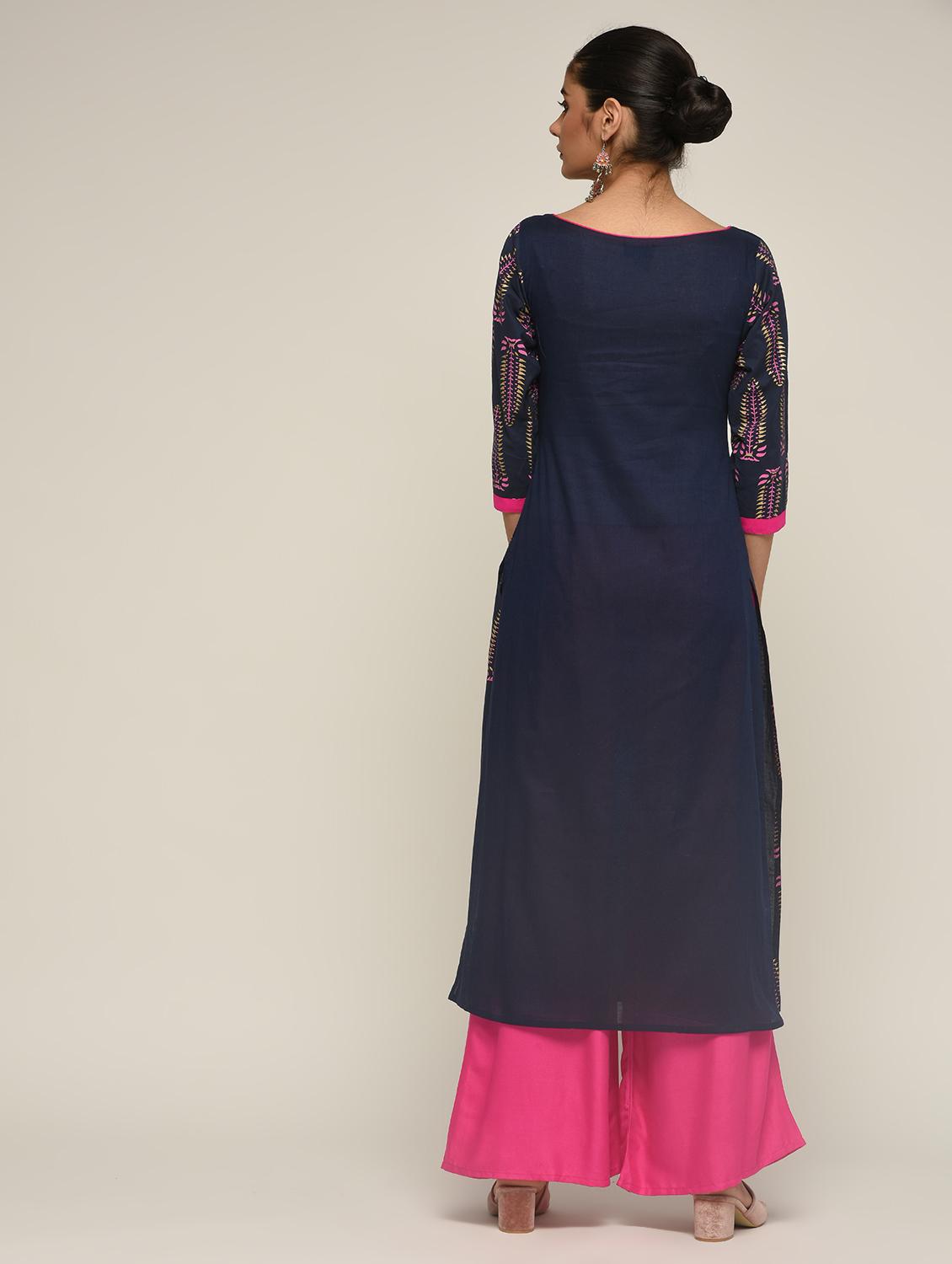 printed straight kurta - 16271584 - Zoom Image - 3