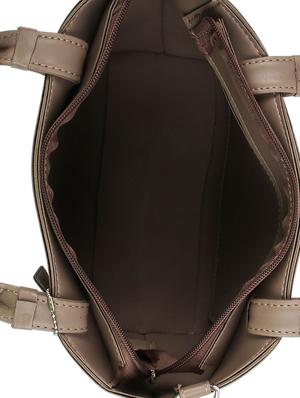 brown leatherette (pu) regular sling bag - 16271834 - Standard Image - 3