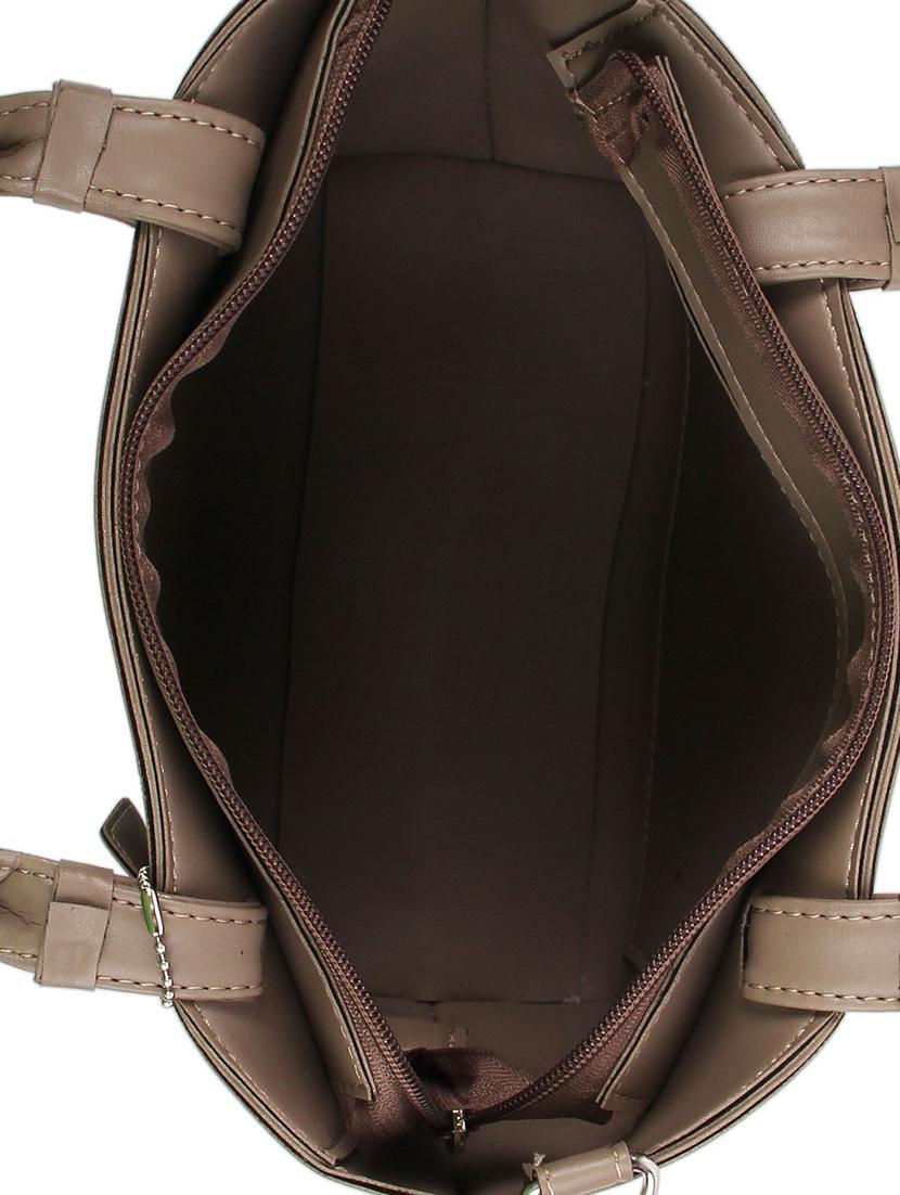 brown leatherette (pu) regular sling bag - 16271834 - Zoom Image - 3