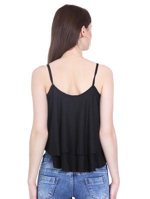 Embroidered layered crop top - 16272224 - Standard Image - 3
