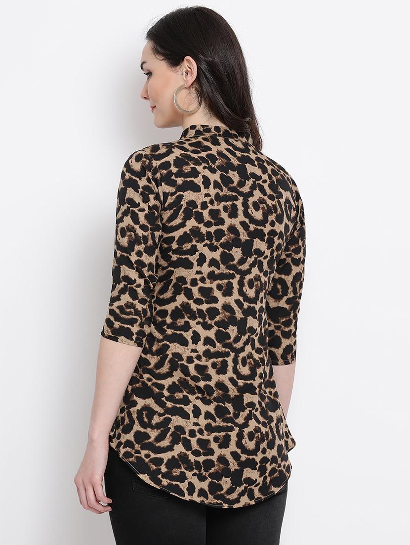 Animal prints asymmetric top - 16272439 - Zoom Image - 3