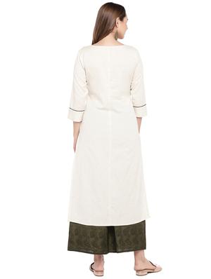 printed patch straight kurta - 16274230 - Standard Image - 3