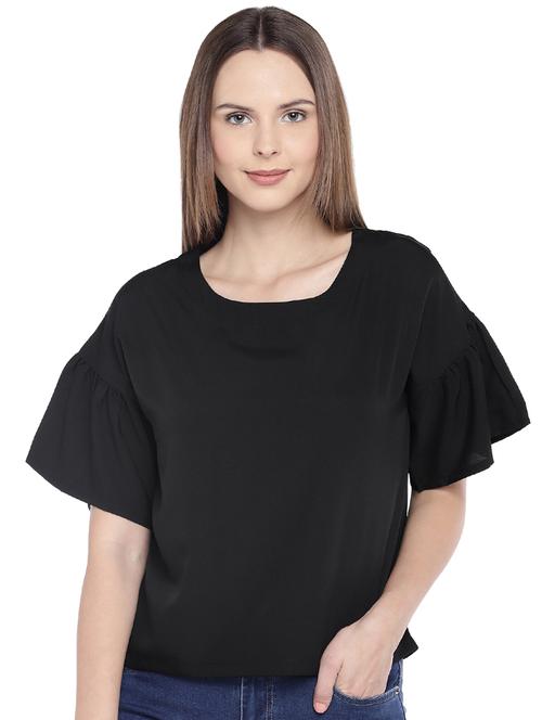 ruffle detail solid top - 16274292 - Standard Image - 1