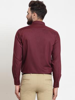 red solid formal shirt - 16274374 - Standard Image - 3