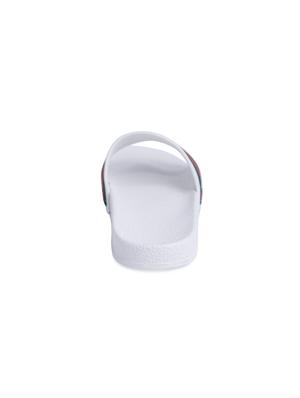 white rubber slip on flip flops - 16274432 - Standard Image - 3