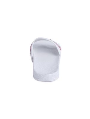 white rubber slip on flip flops - 16274439 - Standard Image - 3