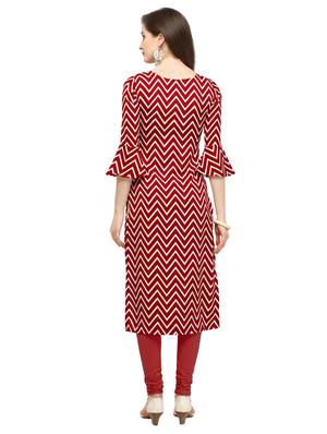 chevron straight kurta - 16274455 - Standard Image - 3