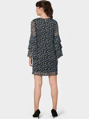 sheer panel a-line dress - 16274955 - Standard Image - 3