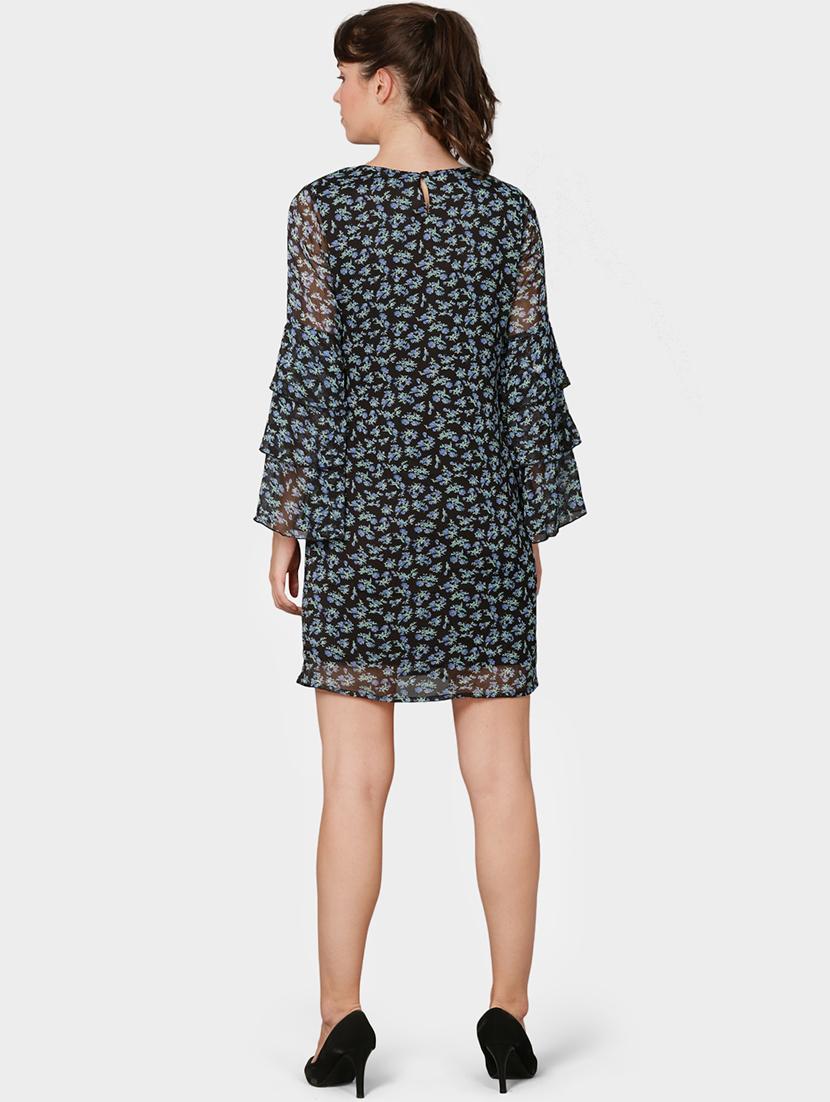 sheer panel a-line dress - 16274955 - Zoom Image - 3