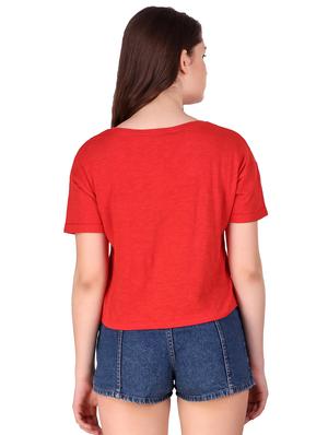 Lace up printed top - 16275100 - Standard Image - 3