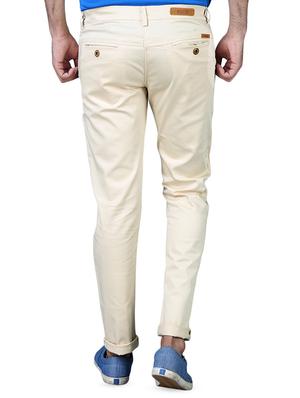 beige solid chinos - 16275262 - Standard Image - 3