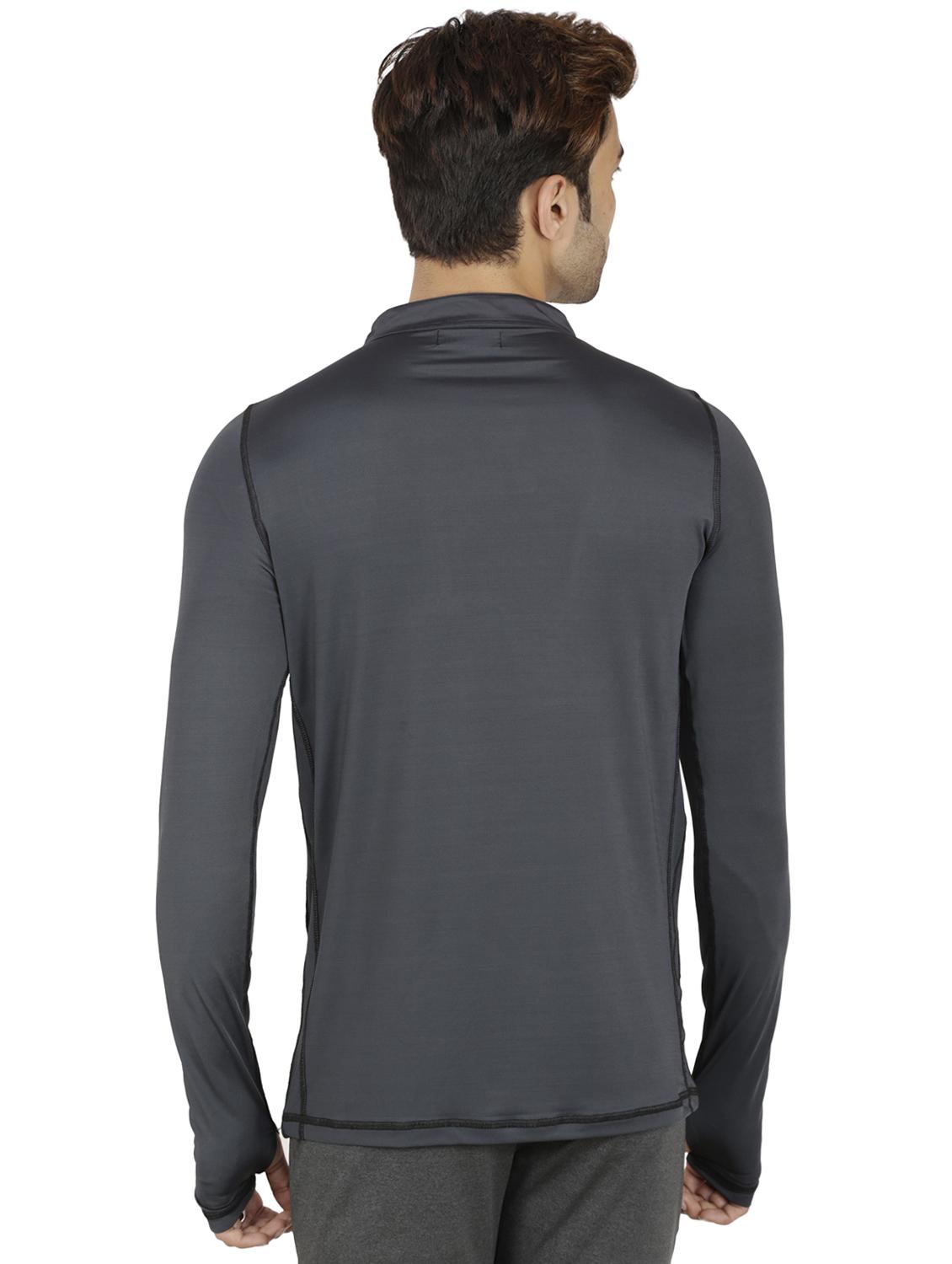 grey polyester thumb hole tshirt - 16275898 - Zoom Image - 3