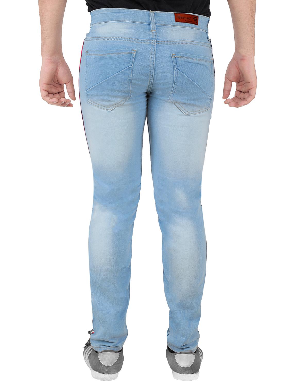 light blue denim side tape jeans - 16276044 - Zoom Image - 3