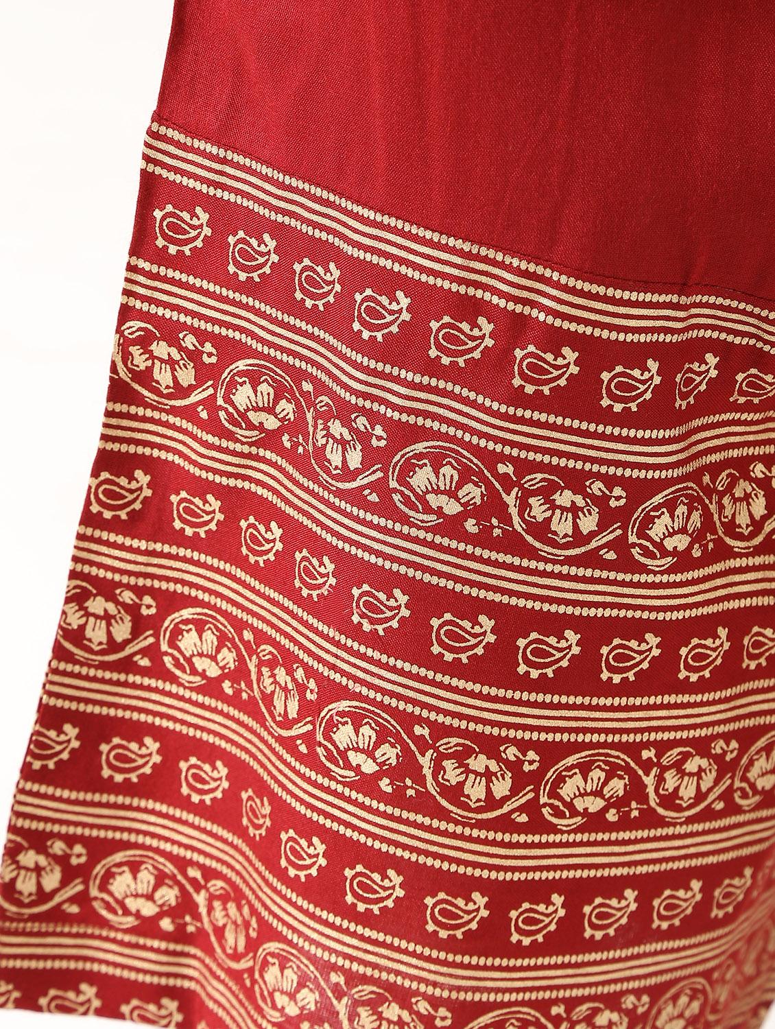 printed a-line kurta palazzo set - 16277130 - Zoom Image - 6
